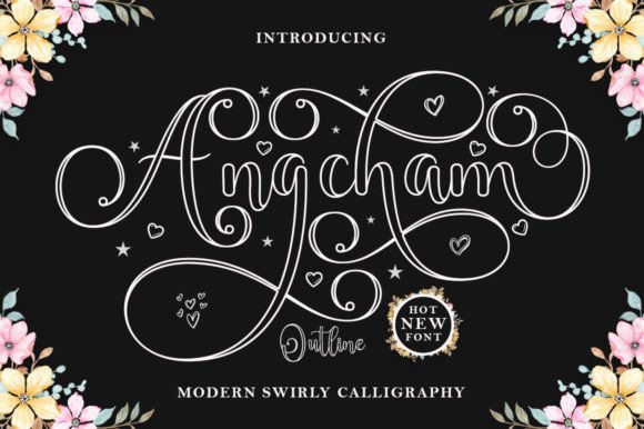 Angcham Outline: The Elegant Handwritten Font That Elevates Everyday Design