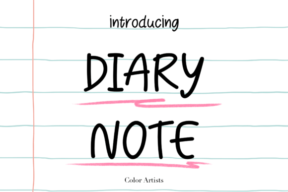 Diary Note: A Handwritten Font for Thoughtful, Everyday Expression