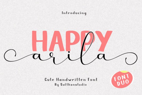 Happy Arila Duo: A Playful Handwritten Font for Creative Projects