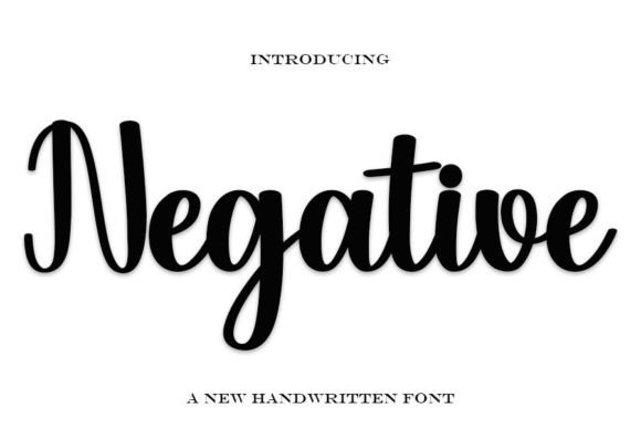 Negative Font