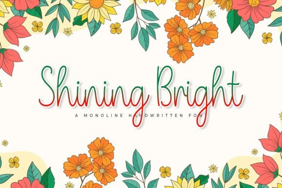 Shining Bright: A Versatile Handwritten Monoline Font